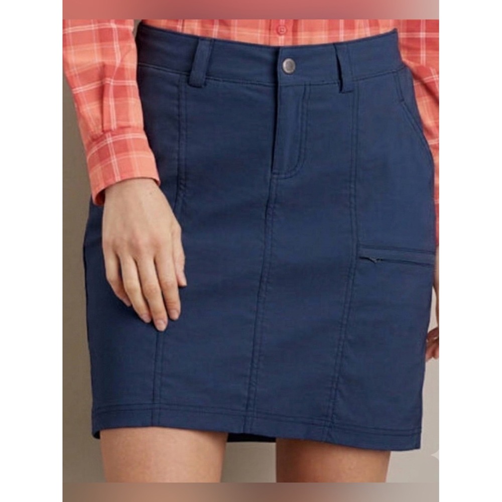 Duluth Trading Co Dry on the Fly Skort Navy Blue Size 4 Hiking Utility Skirt